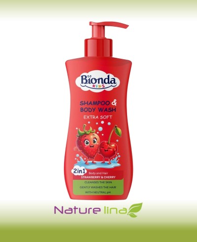 BIONDA KIDS 2в1 Шампоан и душ гел – Ягода и Череша